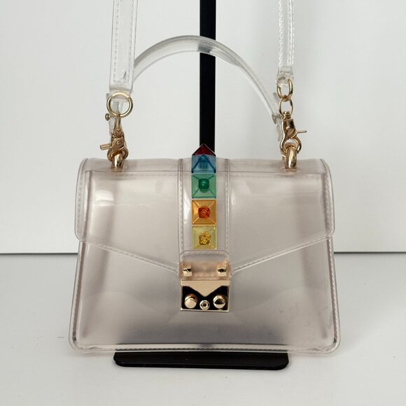 Clear Transparent Jelly Handbag | Crossbody - Picture 1 of 10